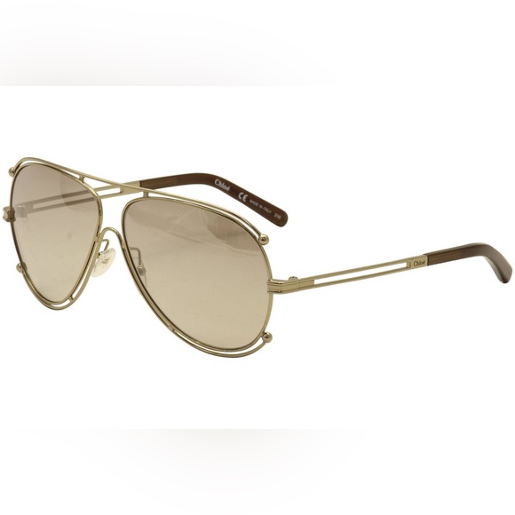 CHLOE Isadora Aviator Sunglasses in Silver EUC - Picture 3 of 11